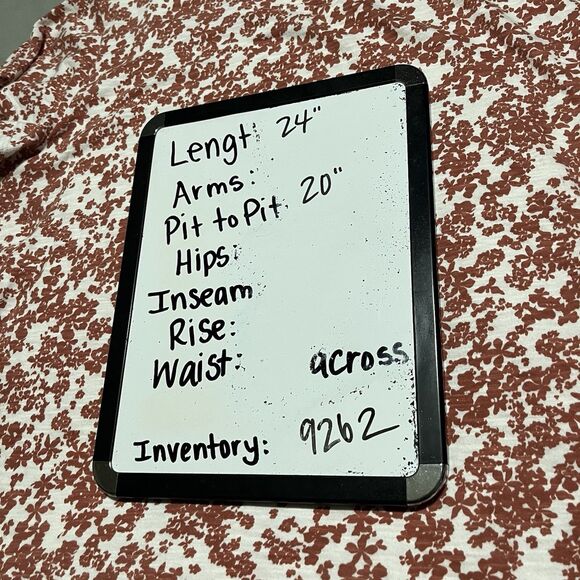 LC Lauren Conrad Floral Short Sleeve Top Boho Cottage Womens Size XL Pink Rust - Picture 8 of 8